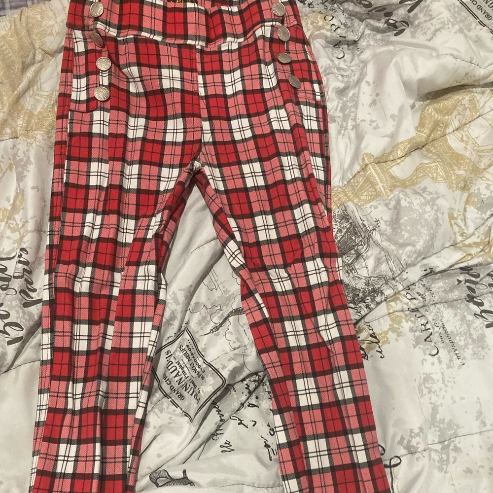 ( HAVE UNTIL FEB 20 TO CLAIM) Red, White, And Black Stripped Pants